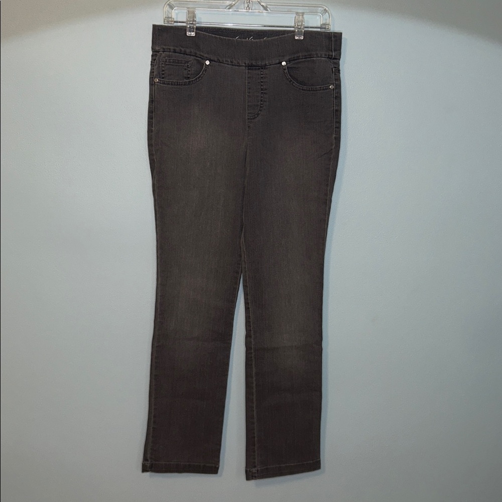 Gloria Vanderbilt Avery Style Slimming Gray Pull-on Denim Jeggings, Size 6